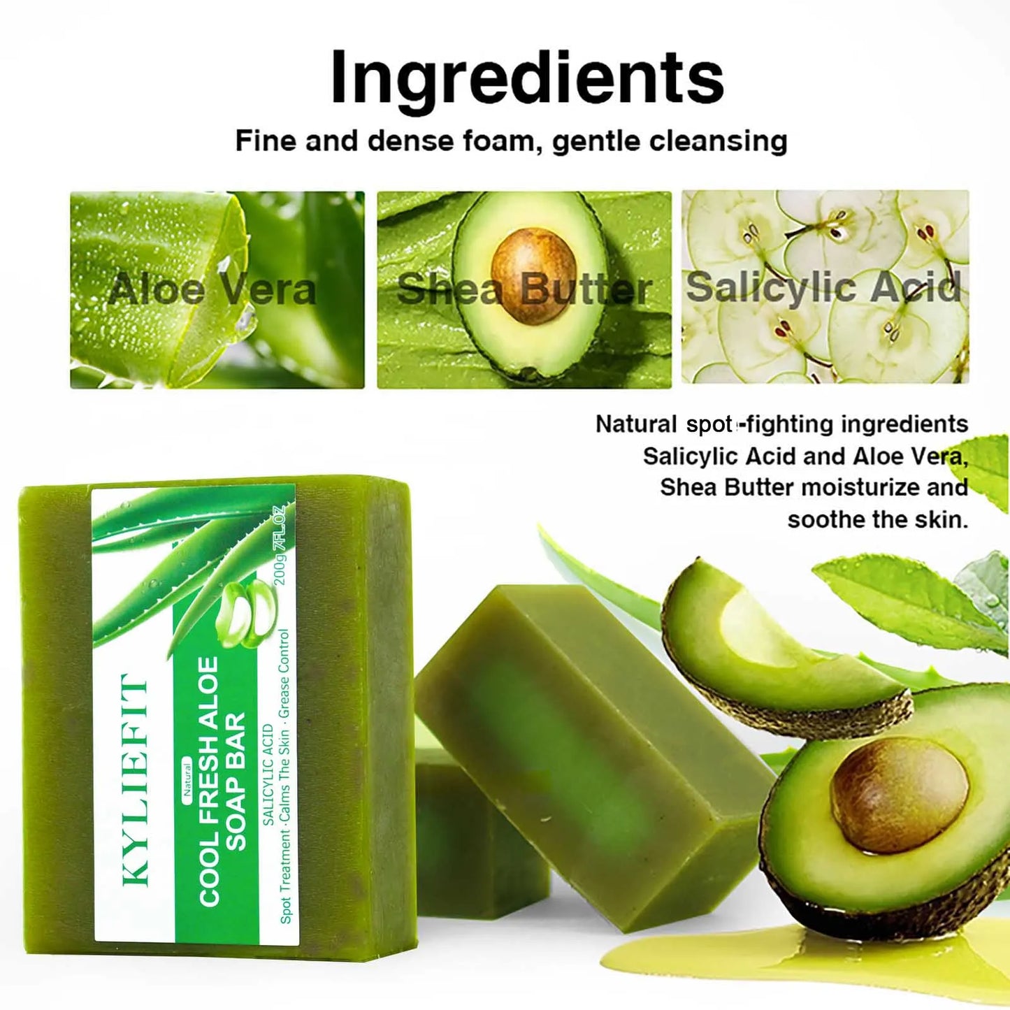 Natural Cool Fresh Aloe Soap Bar